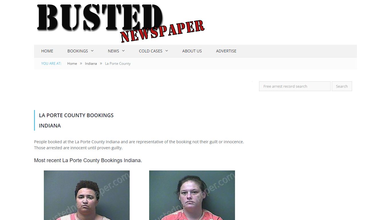 La Porte County, IN Mugshots - BUSTEDNEWSPAPER.COM